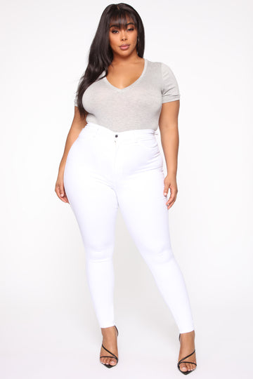 Discover Plus Size - White Jeans ...